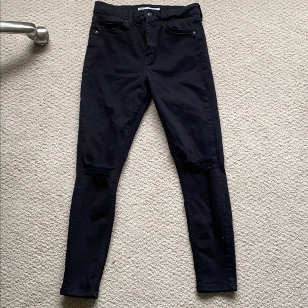 TopShop Black High Waisted Jeans